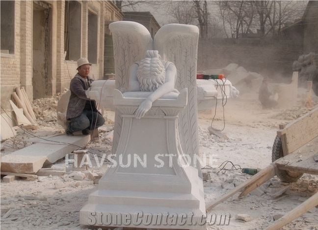 Weeping/Crying/Kneeling Angel Monument Tombstone