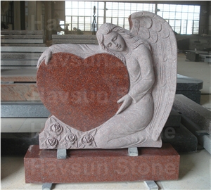 White Angel Heart Headstone/Tombstone/Monument