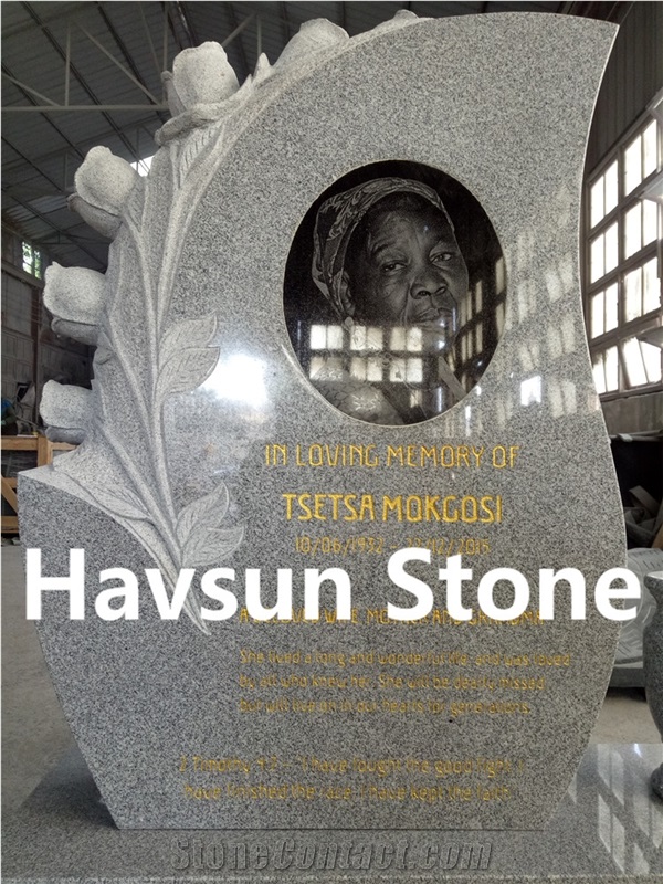 White Color Rose Tombstone, Monument, Headstone