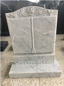 White Marble Book Headstone Monument Tombstone White Marble Book Headstone Monument Tombstone
