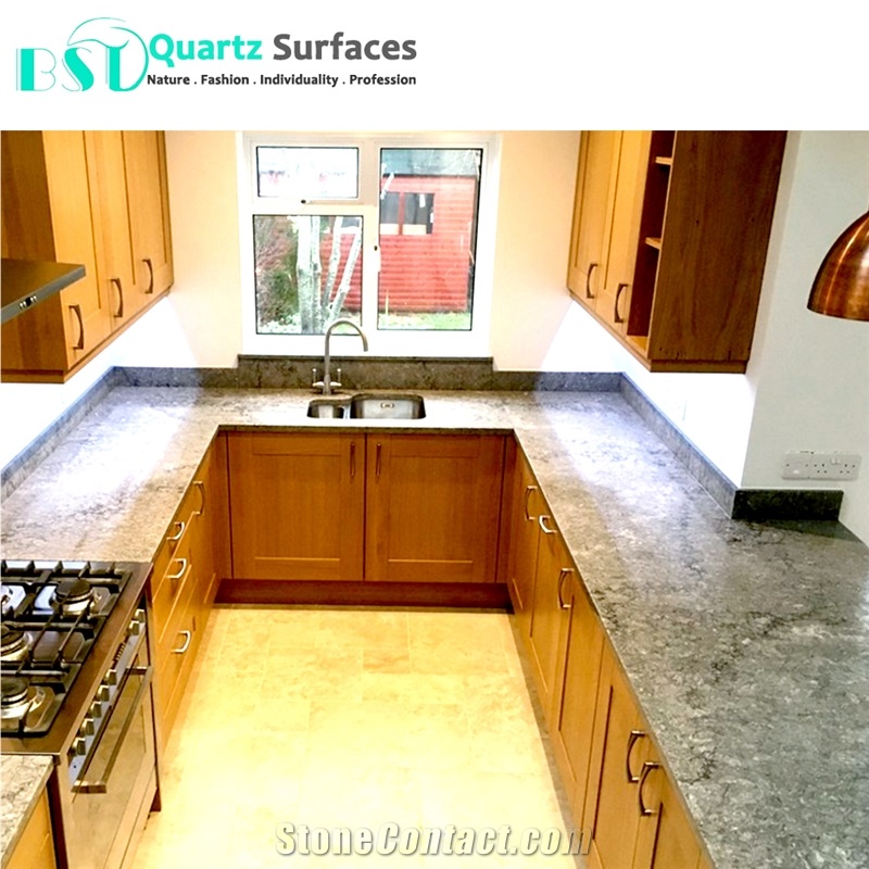 20mm Turb Grey Caesar Stone Artificial Quartz Slab