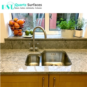 20mm Turb Grey Caesar Stone Artificial Quartz Slab