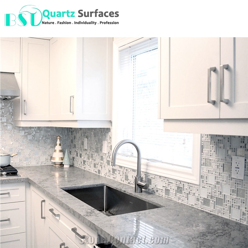 20mm Turb Grey Caesar Stone Artificial Quartz Slab