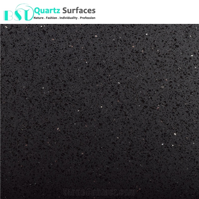 Black Starlight Quartz Slabs for Shower Surrounds