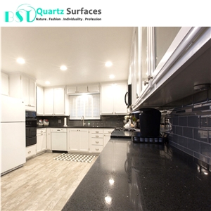 Black Starlight Quartz Slabs for Shower Surrounds