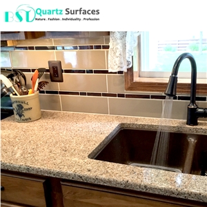 Multi-Colored Beige Quartz Engineered Stone