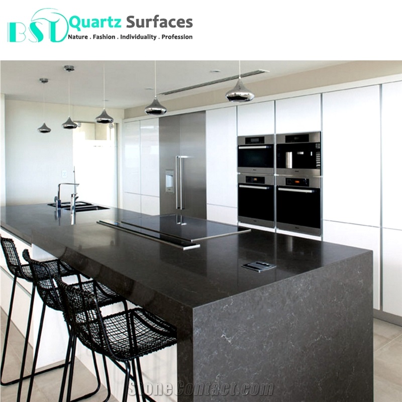 New Product Carrera Black Artificial Quartz Stone 55.7 Usd/M2