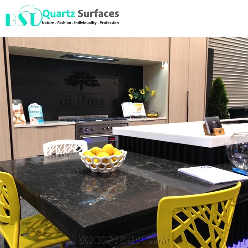 New Product Carrera Black Artificial Quartz Stone 55.7 Usd/M2