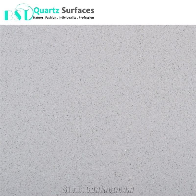 Polished Gray Sparkling Artificial Quartz Slabs