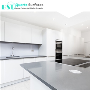 Polished Gray Sparkling Artificial Quartz Slabs
