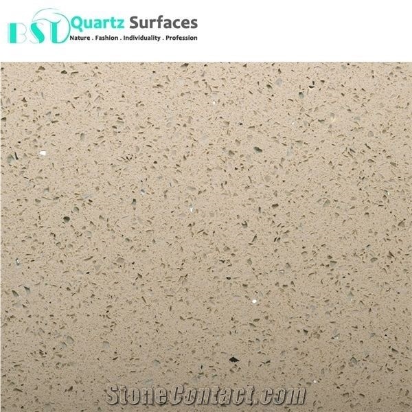 Yellow Sparkle Quartz Stone for Wall Tiles