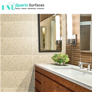Yellow Sparkle Quartz Stone for Wall Tiles