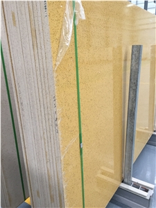 Crystal/Mirror Yellow Quartz Slab/Quartz Stone