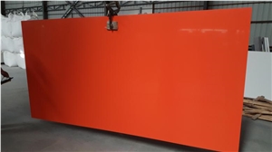 Dark Orange Quartz Slab/ High Quality Quartz