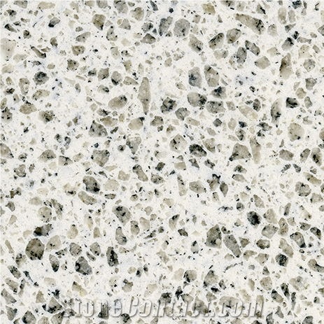 Jade Spot Black Quartz Slab/ Grain Quartz Stone