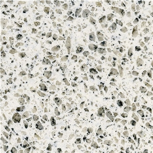 Jade Spot Black Quartz Slab/ Grain Quartz Stone