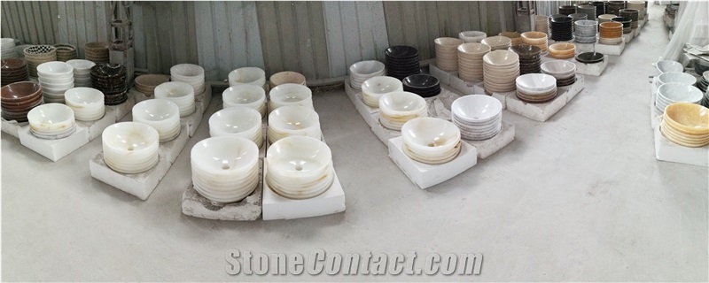 Green Onyx Sink Bowls Decoration for Bathroom