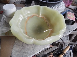 Green Onyx Sink Bowls Decoration for Bathroom