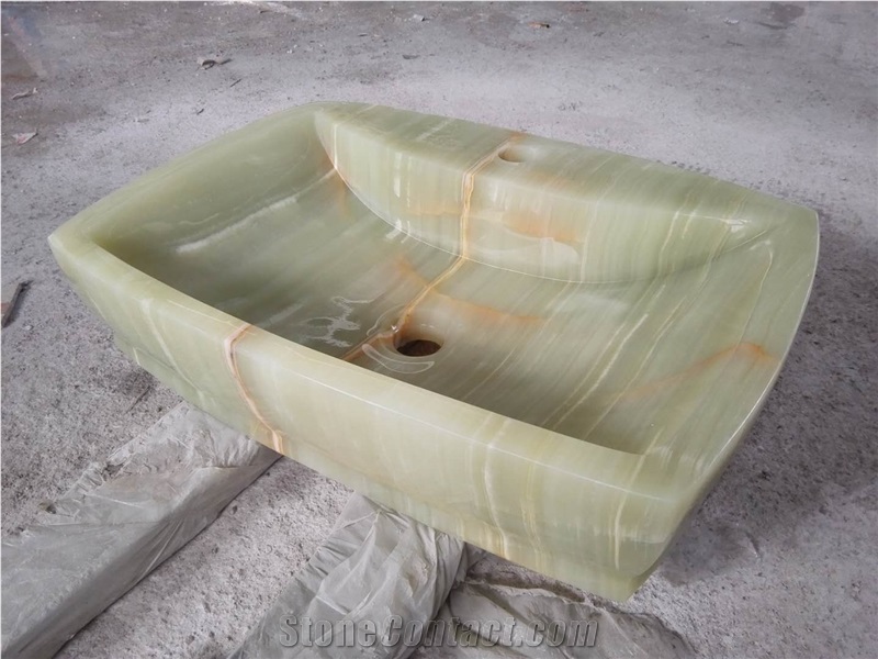Green Onyx Sink Bowls Decoration for Bathroom
