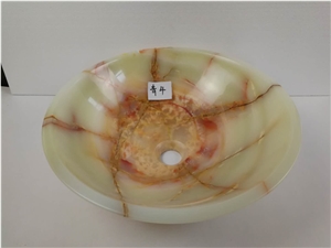 Green Onyx Sink Bowls Decoration for Bathroom