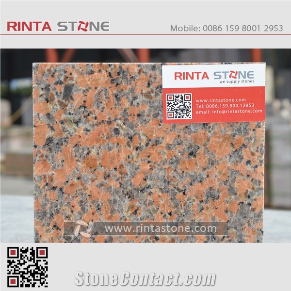 G562 Granite Maple Red Orange Slabs