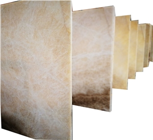 Backlit Decorative Beige Onix Gold Onyx