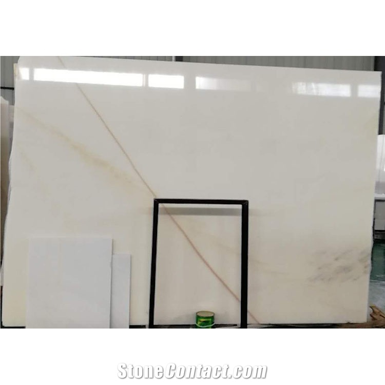 China White Marble Tiles With Gold Vein