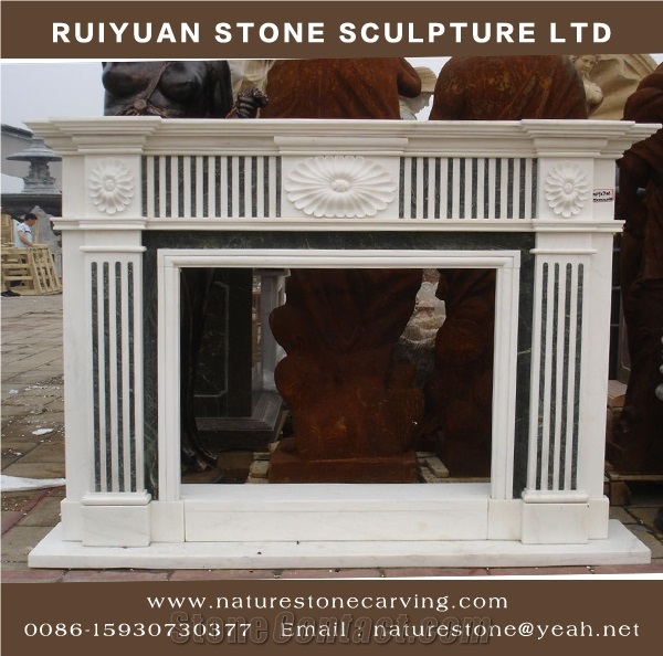 Fireplace Sculpture Mantel Handcarved Mantel