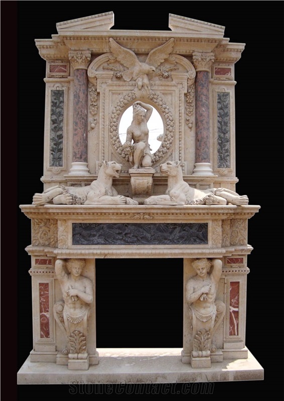 Sculpured Fireplace Mantel Antique Fireplaces