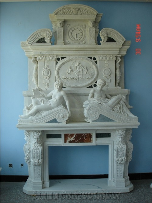 Sculpured Fireplace Mantel Antique Fireplaces
