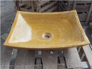 Beige Travertine Sinks,Cream Marble Wash Basins