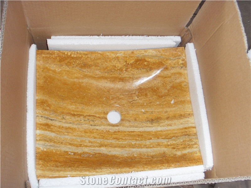 Beige Travertine Sinks,Cream Marble Wash Basins