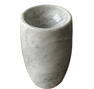 Bianco Carrara Marble Round Wash Pedestal Sinks