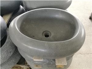 Black Basalt Bathroom Vessel Oval Sink