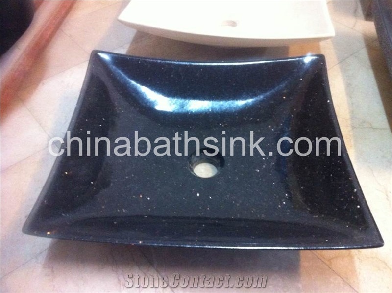 Black Galaxy Granite Basins, Black Granite Sinks