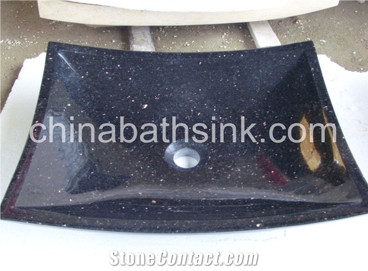 Black Galaxy Granite Basins, Black Granite Sinks