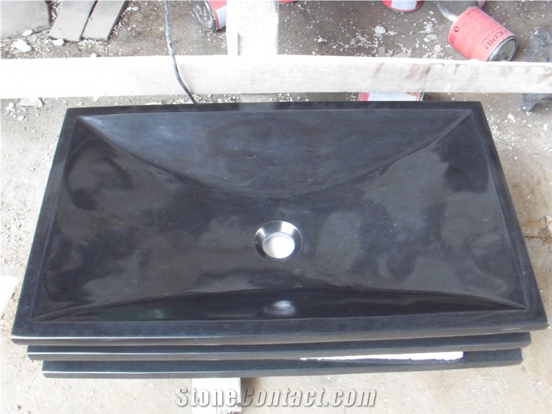 Black Jade Marble Sinks,China Black Marble Basins