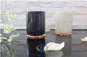 Black Marble Candle Holders,Toothbrush Holders