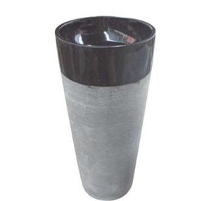 Black Marquis Marble Pedestal Sink Wash Basin