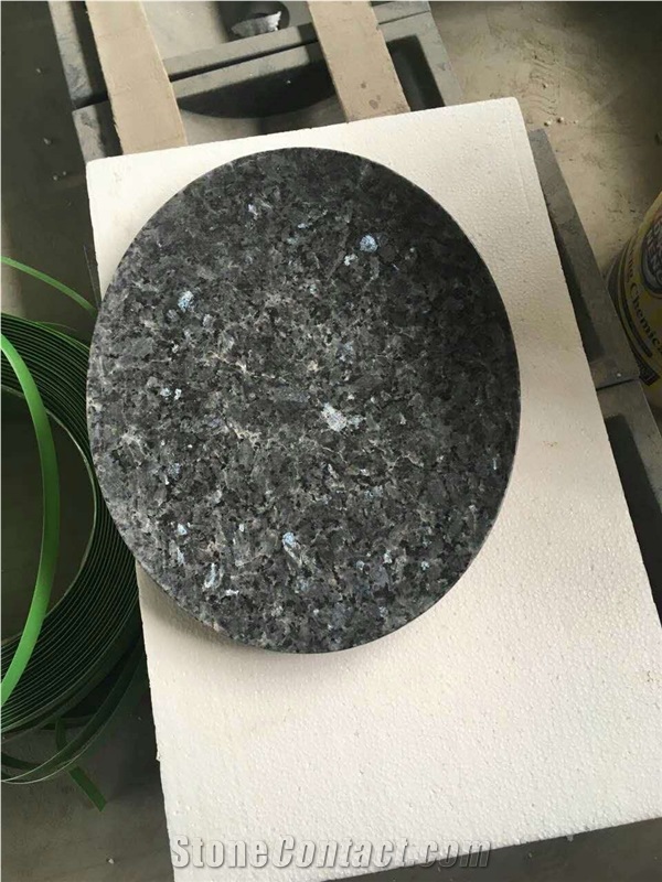 Blue Pearl Granite Plate Dishes Round Trays