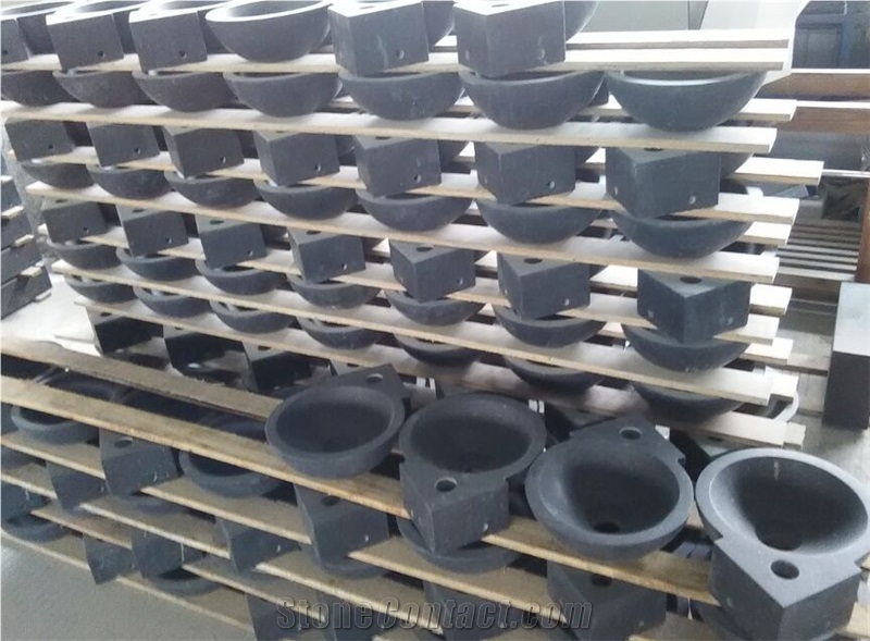 Bob Black Basalt Console Sinks,Black Basalt Basins