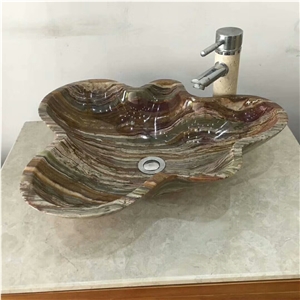 Brown Onyx Vessel Sinks,Tiger Onyx Wash Basins