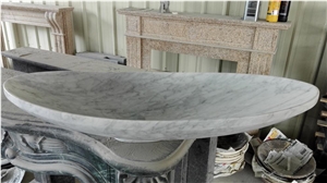 Carrara Vessel Sink,White Marble Bathroom Sinks