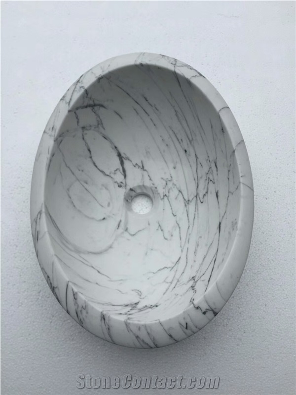 Carrara White Marble Sinks, White Marble Basins