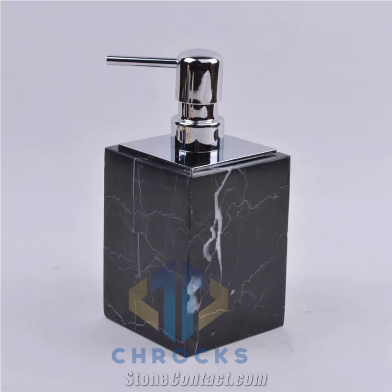 China Black Marble Bath Accessories,Stone Bath Set