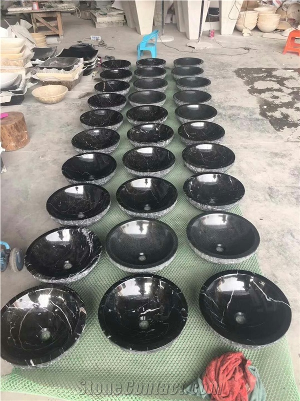 China Black Marble Sinks, China Coffee Marble Sink