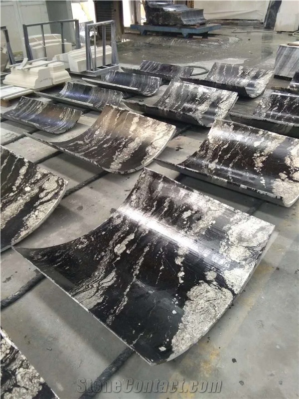 China Fantasy Granite Column Black Granite Column