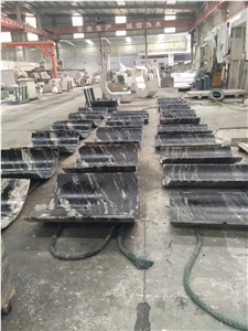 China Fantasy Granite Column Black Granite Column