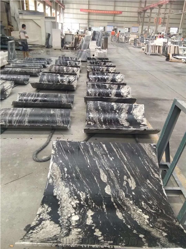 China Fantasy Granite Column Black Granite Column