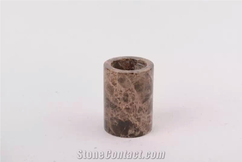 Chstone Dark Emperador Marble Bath Accessories